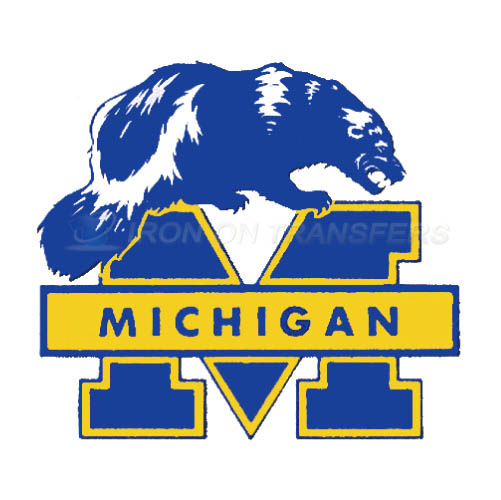 Michigan Wolverines Logo T-shirts Iron On Transfers N5068 - Click Image to Close